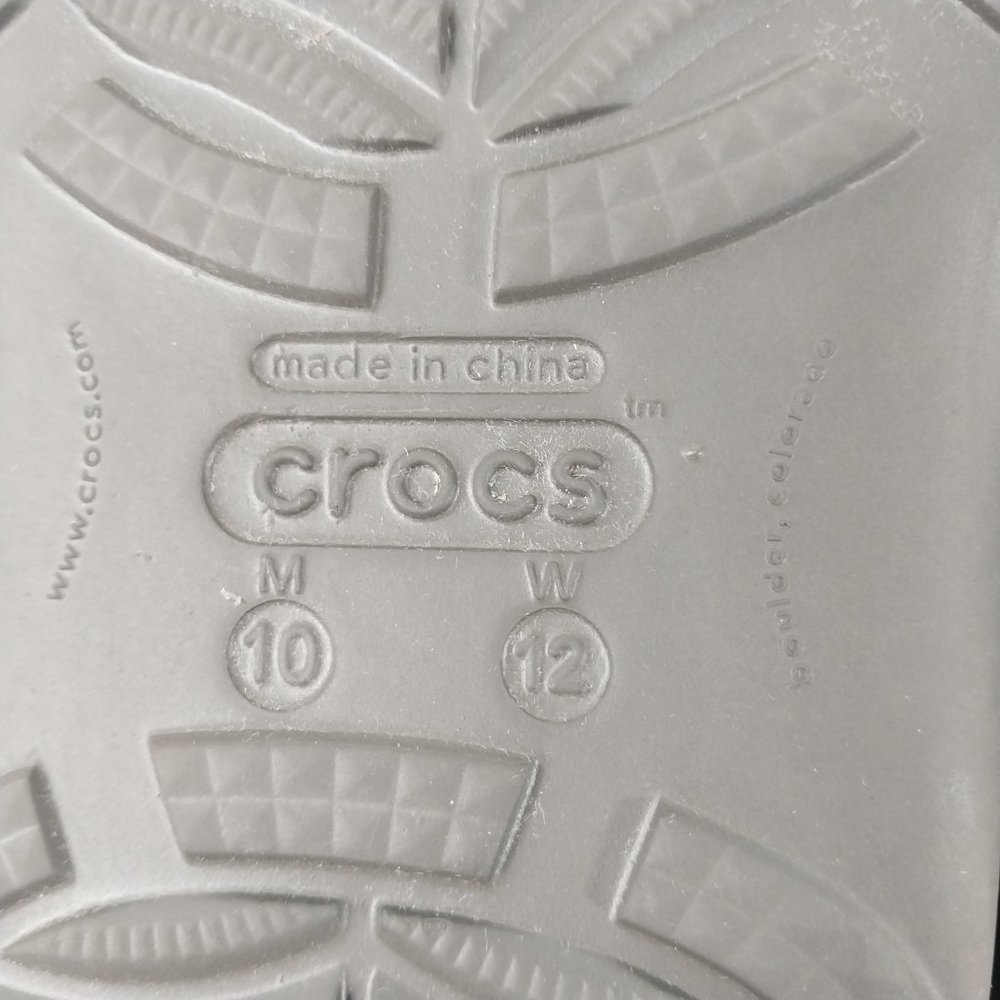 Crocs Mens 10 Womens 12 Clogs Brown Faux Fur Lined Casual Comfort Slip On Shoes - Picture 9 of 9